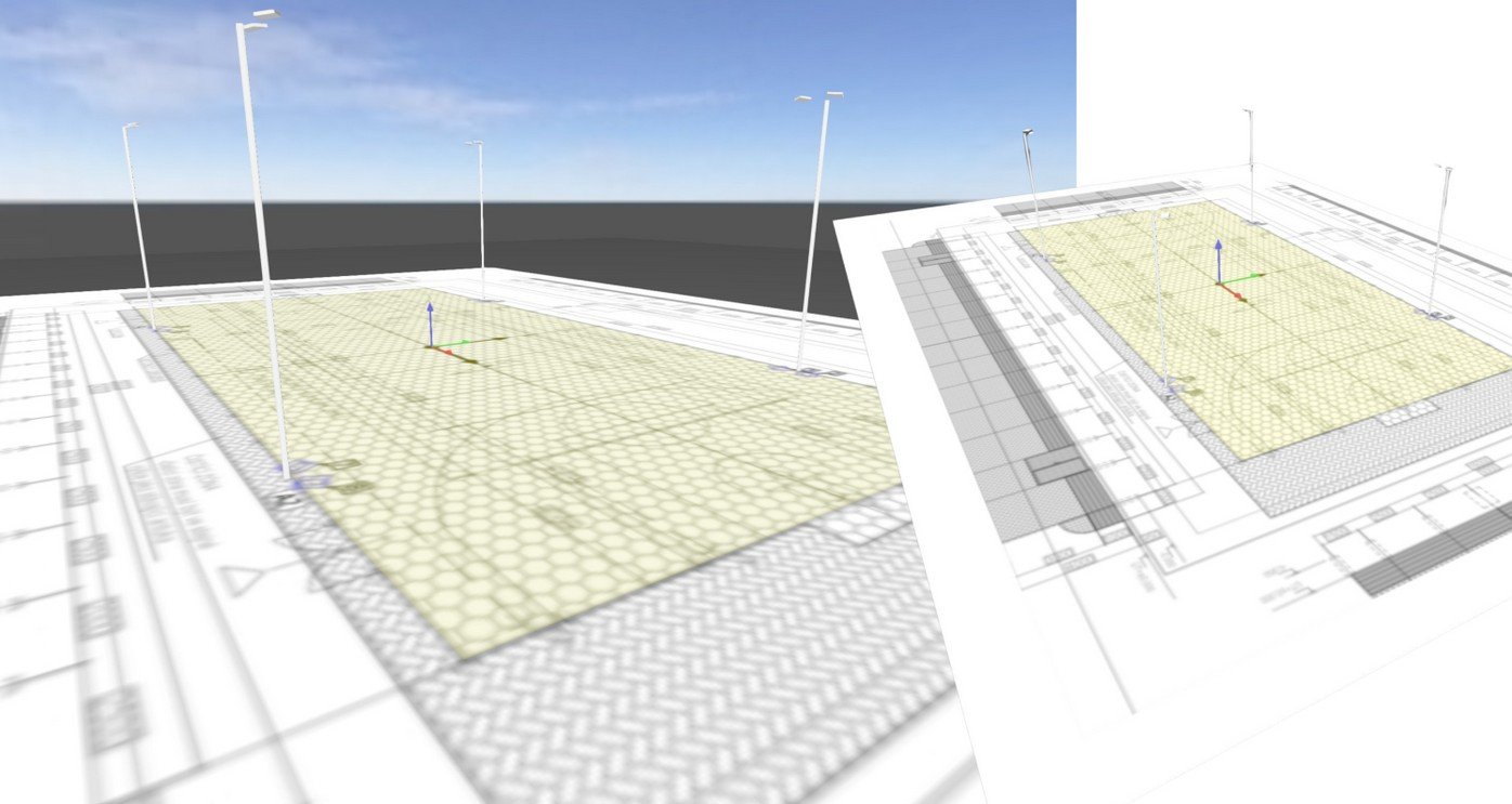 Kép: Stadion világítástechnikai számításának példája Forrás: ledsolution.hu