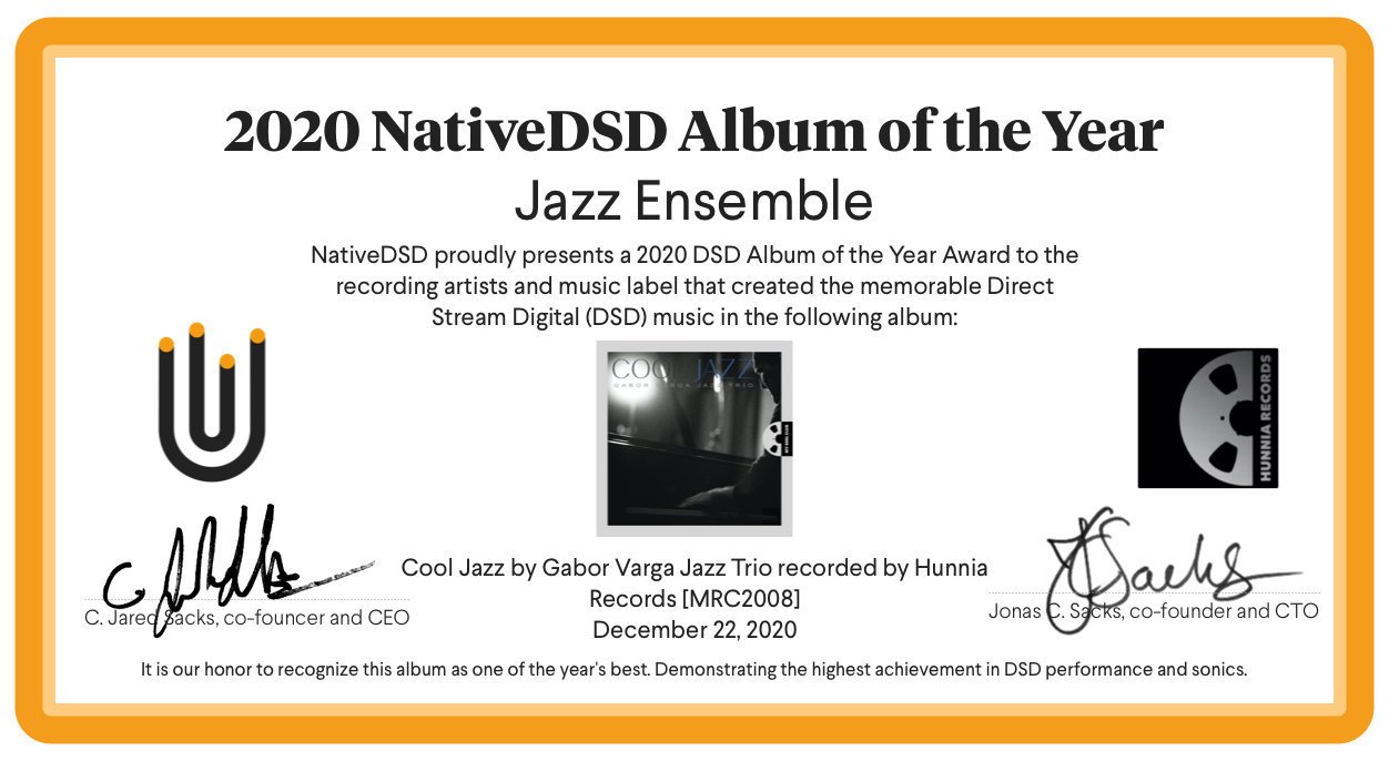 Varga Gábor Jazz Trió sikere 2020 2 Jazz Esemble 2020 Album Of The Year